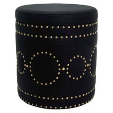 Monroe Linen-Blend Ottoman
